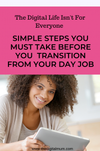 simple steps you must take to transition from your day job woman smiling and looking at laptop