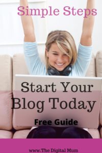 start your blog woman with hands in the air
