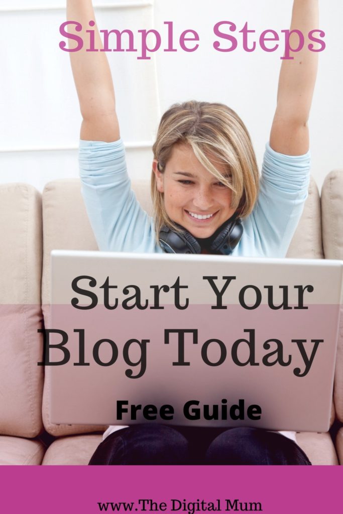 start your blog woman with hands in the air