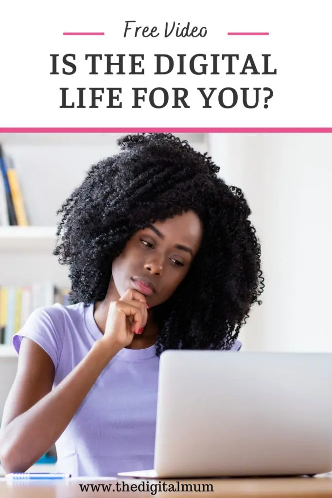 is the digital life for you? free video training woman with hand on her chin looking at computer