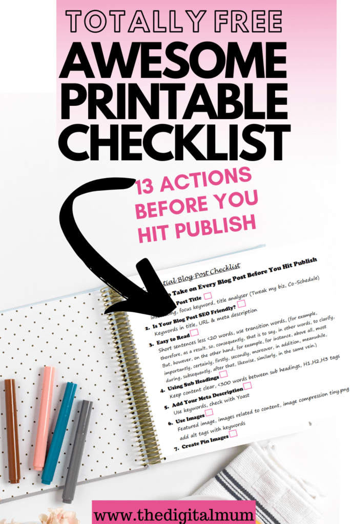 blog post checklist