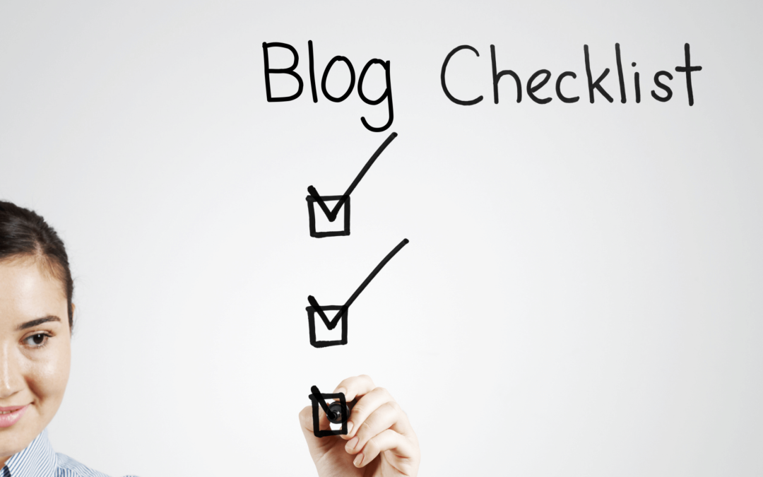 blog post checklist actions before you publish