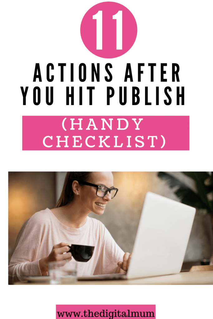blog post after publish checklist