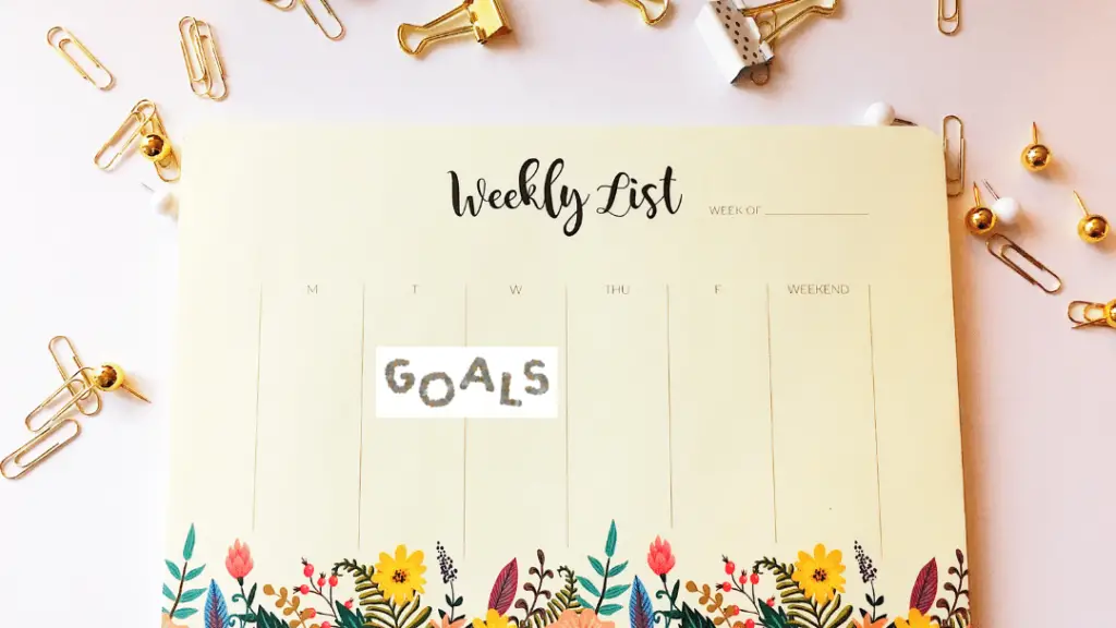 weekly blogging goals